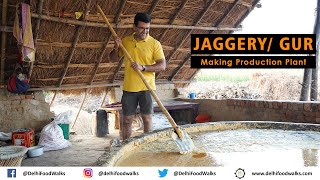 Traditional JaggeryGur Making Production Unit in India I Jaggery Making step by step explanation [upl. by Osmo896]