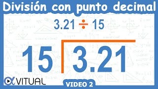 ➗ Cómo hacer una DIVISIÓN con PUNTO DECIMAL ADENTRO [upl. by Cestar406]