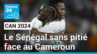 CAN 2024  Le Sénégal ne laisse aucune chance au Cameroun • FRANCE 24 [upl. by Annalise]