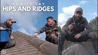 HOW TO LAY HIPS AND RIDGES  Roofing Series [upl. by Navinod]