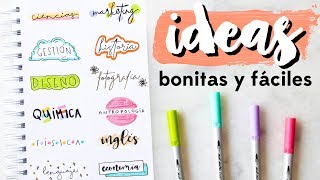 CÓMO HACER TÍTULOS BONITOS PARA DECORAR TUS APUNTES IDEAS FÁCILES Y RÁPIDAS [upl. by Pitts]