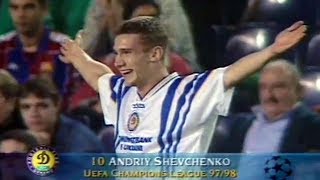 Andriy Shevchenko  Unforgettable Performance vs Barcelona 1997 [upl. by Andaira20]