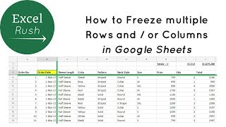 How to Freeze Multiple Rows and or Columns in Google Sheets using Freeze Panes [upl. by Nyledam503]