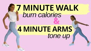 7 MINUTE INDOOR WALK WITH LUCY AT HOME  4 MINUTE ARM TONING WORKOUT FOR WOMEN  LUCY WYNDHAMREAD [upl. by Aleek]