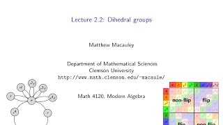 Visual Group Theory Lecture 22 Dihedral groups [upl. by Ikciv]