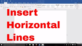 How To Insert Horizontal Lines In Microsoft Word EASY Tutorial [upl. by Morgen]