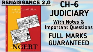 NCERT Class 11 Political Science CH 6 JUDICIARY With Notes amp Important Questions [upl. by Flita]