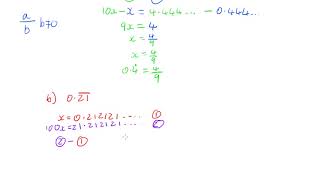 Express Recurring Decimals as Rational Numbers Fractions [upl. by Acisse]