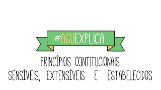 AGU Explica  Princípios Constitucionais Sensíveis Extensíveis e Estabelecidos [upl. by Matthia]