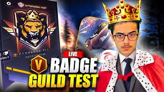 LIVE VBADGE GUILD TEST  FREE FIRE LIVE  ZINDABAD PLAYS [upl. by Weisburgh780]