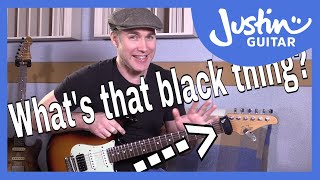 Whats That Black Thing On Justins Headstock And Why Gruv Gear Fret Wrap GG402 [upl. by Atirac]