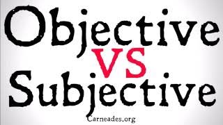 Objective vs Subjective Philosophical Distinction [upl. by Ayokal]