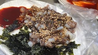 Eating Moving Octopus in Korea [upl. by Atalante]