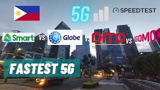 Philippines 5G Speed Test Results Metro Manila Globe Smart Dito Gomo Comparison [upl. by Sean]