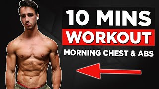 10 MIN HOME CHEST amp ABS WORKOUT NO EQUIPMENT [upl. by Ahsieuqal134]