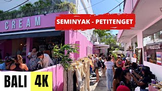 BALI INDONESIA 🇮🇩 4K Seminyak amp Petitenget — Walking Tour [upl. by Sivi]