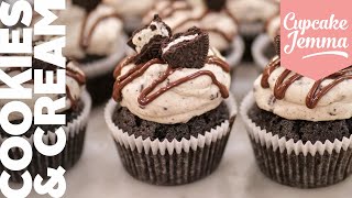 Cookies amp Cream Oreo Cupcake Recipe amp Tutorial  Cupcake Jemma [upl. by Tolman820]