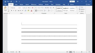 Shortcut Key to Draw Straight Lines in MS Word Word 20032019 [upl. by Ailel]