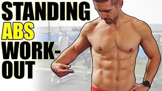 10 MINUTE STANDING ABS ROUTINE  Strong Six Pack Core Workout [upl. by Alegnatal16]