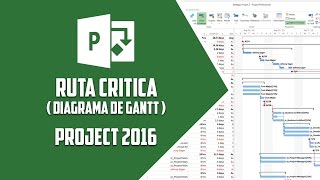 Project 2016 – Ruta crítica diagrama de Gantt  Video 16 [upl. by Noryd]