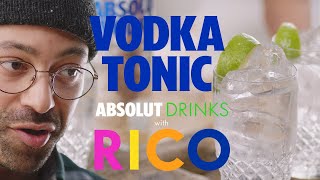 Easy Drinks with Rico The Vodka Tonic  Absolut Drinks [upl. by Luba85]