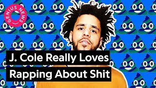 J Cole Really Loves Rapping About Shit  Genius News [upl. by Allebara936]