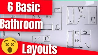 6 Basic Bathroom Layouts  What Works Best amp What Doesnt Make Sense [upl. by Aicilec]