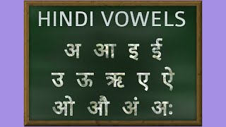 Hindi Vowels Pronunciation  Learn Hindi Alphabets [upl. by Nirrak931]