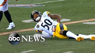 Steelers linebacker suffers major back injury [upl. by Anahcar310]