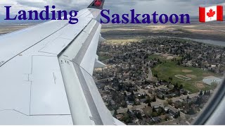 Landing at Saskatoon international airport  air canada [upl. by Anurag]