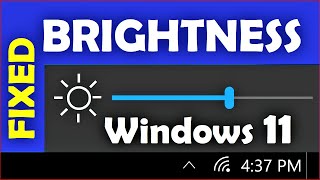 Windows 11 Brightness Problem  How to Fix  100 Working [upl. by Lyrak996]