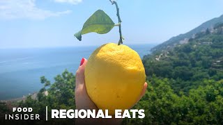 How Limoncello Is Made Using Huge Amalfi Coast Lemons  Regional Eats [upl. by Sopher]