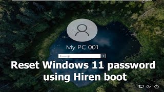 To reset windows 11 password using Hiren bootable USB [upl. by Devin]