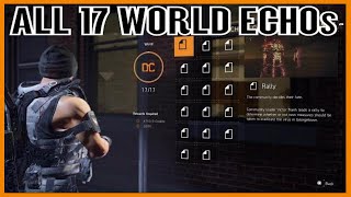 The Division 2 All World ECHOs Locations Division 2 ECHOs Collectibles [upl. by Anawot]