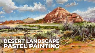 Landscape Painting with Pastels  Desert [upl. by Ycinuq]