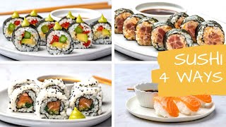 4 Easy Sushi Recipes  How To Make Sushi At Home Like A Pro  Blondelish [upl. by Chrissa]