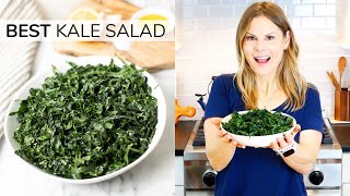 SIMPLE KALE SALAD  my goto recipe [upl. by Sherris391]