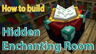 Minecraft Hidden Enchanting Room  Table  Easy Redstone [upl. by Osmund]