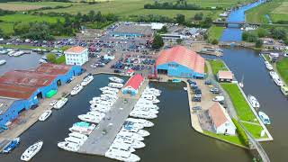 HERBERT WOODS BOATYARD POTTER HEIGHAM RIVER THURNE NORFOLK BROADS DJI MAVIC 2 PRO [upl. by Alegnatal872]