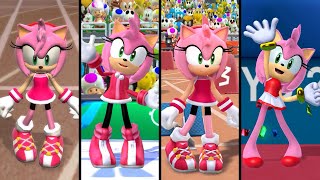 Evolution of Amy in Mario and Sonic Series 20072021 [upl. by Ahsotal]