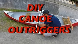 DIY Canoe Outriggerstabilizers Homemade [upl. by Eeralav]