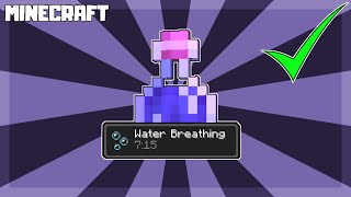 MINECRAFT  How to Make a Potion of Water Breathing 1163 [upl. by Akoyn603]