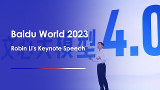 Baidu World 2023  Robin Li Talks About AInative Apps [upl. by Sirenay]