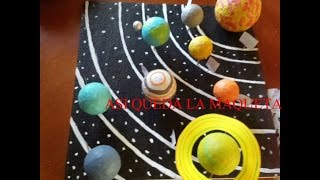 como hacer una maqueta del sistema solar How to make the solar system [upl. by Haase]