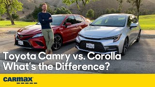 Camry vs Corolla  Whats the Difference Between These Toyota Sedans  Interior Driving amp More [upl. by Noiztneb435]