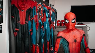 MY SPIDERMAN SUIT COLLECTION SPIDEY’S CLOSET [upl. by Laicram]