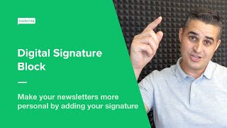 Digital Signature Block in Your Newsletters  MailerLite [upl. by Elinore866]