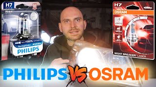 Philips RacingVision vs Osram NightBreaker Laser  Endurance amp Brightness Test [upl. by Anu]