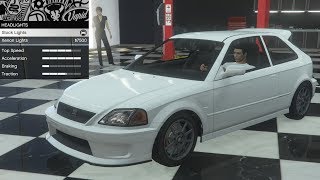 GTA 5  DLC Vehicle Customization  Dinka Blista Kanjo Civic Type R and Review [upl. by Lieberman]