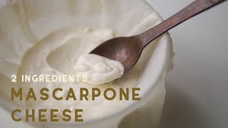 Mascarpone cheese recipe  easy 2 ingredients homemade mascarpone cheese  easy creamy mascarpone [upl. by Muslim]